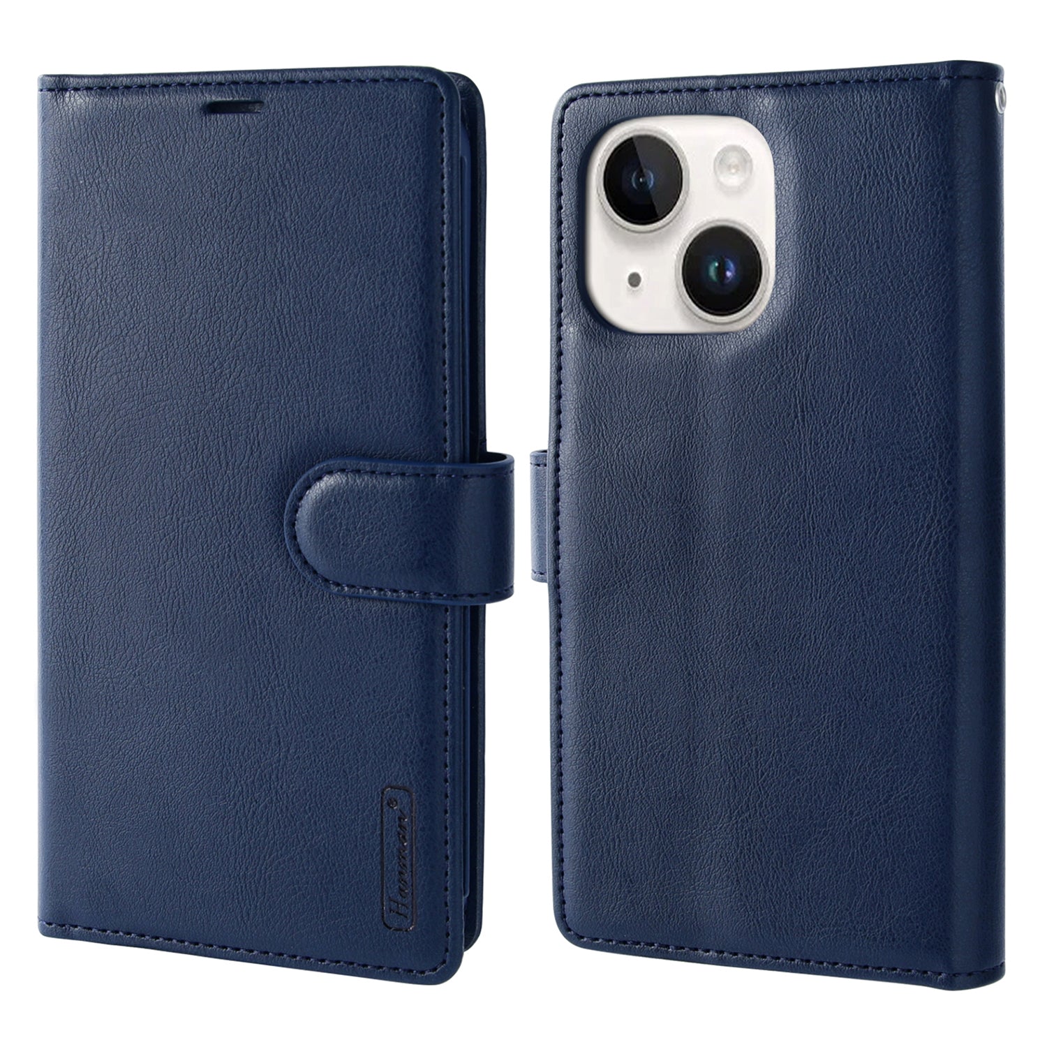 HANMAN Mila Series Phone Wallet Case for iPhone 14 Plus Magnetic Clasp PU Leather Stand Cover HANMAN Mila Series Phone Wallet Case for iPhone 14 Plus Magnetic Clasp PU Leather Stand Cover